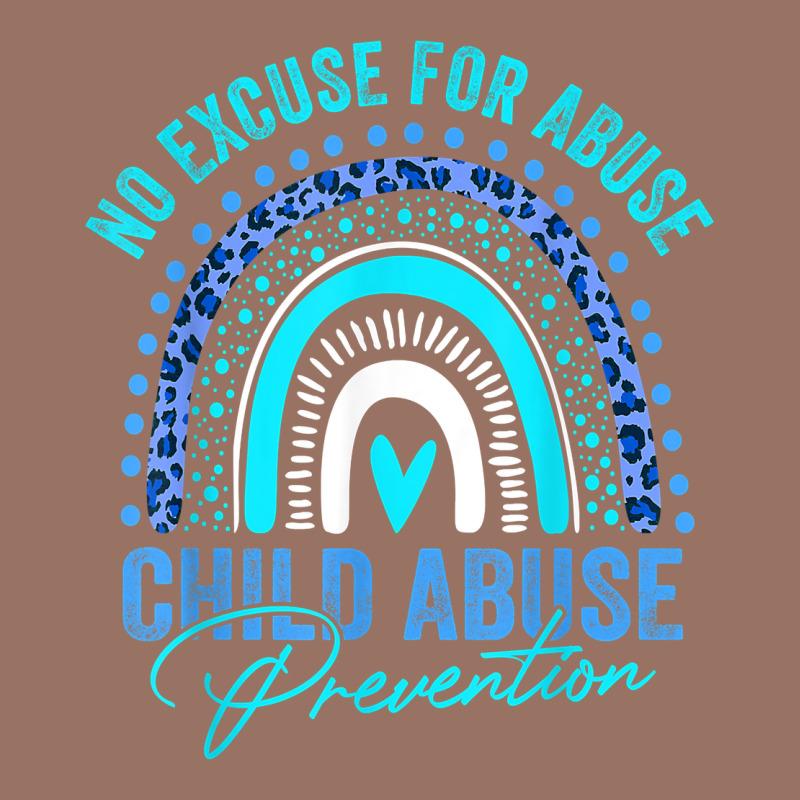 No Excuse Child Abuse Prevention Awareness Leopard Rainbow T Shirt Premium Hoodie by linhVisuals | Teevron