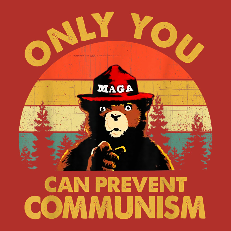 Vintage Only You Can Prevent Communism Funny Bear Camping T Shirt Premium Hoodie by linhVisuals | Teevron