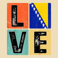Vintage Retro I Love Bosnia Flag For Bosnian Pride Gift T Shirt Premium Hoodie | Teevron