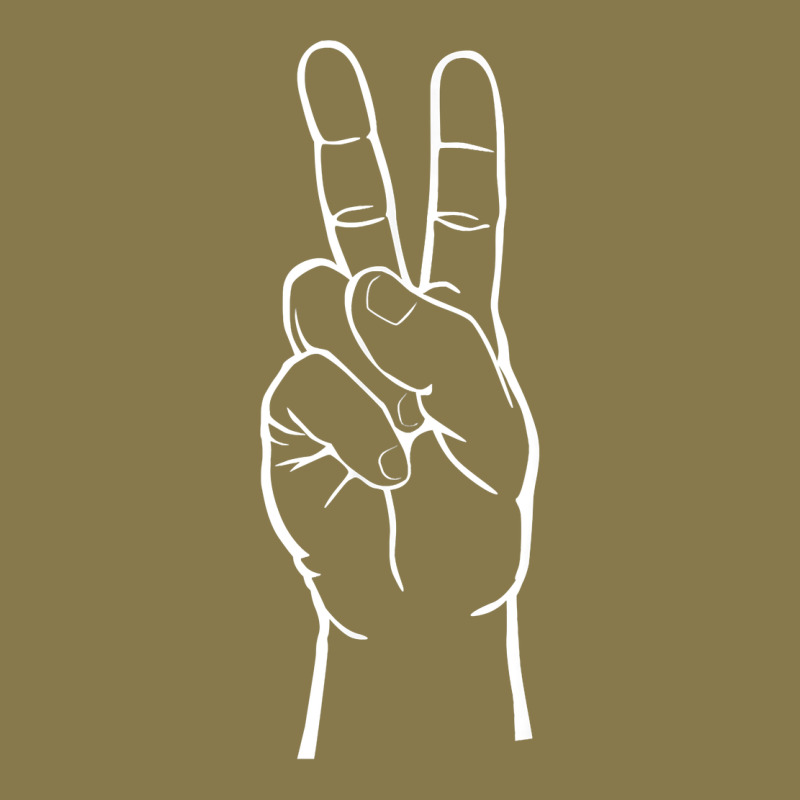 Peace Sign Two Fingers Hand Gesture Symbol Illustration T Shirt Premium Hoodie by linhVisuals | Teevron
