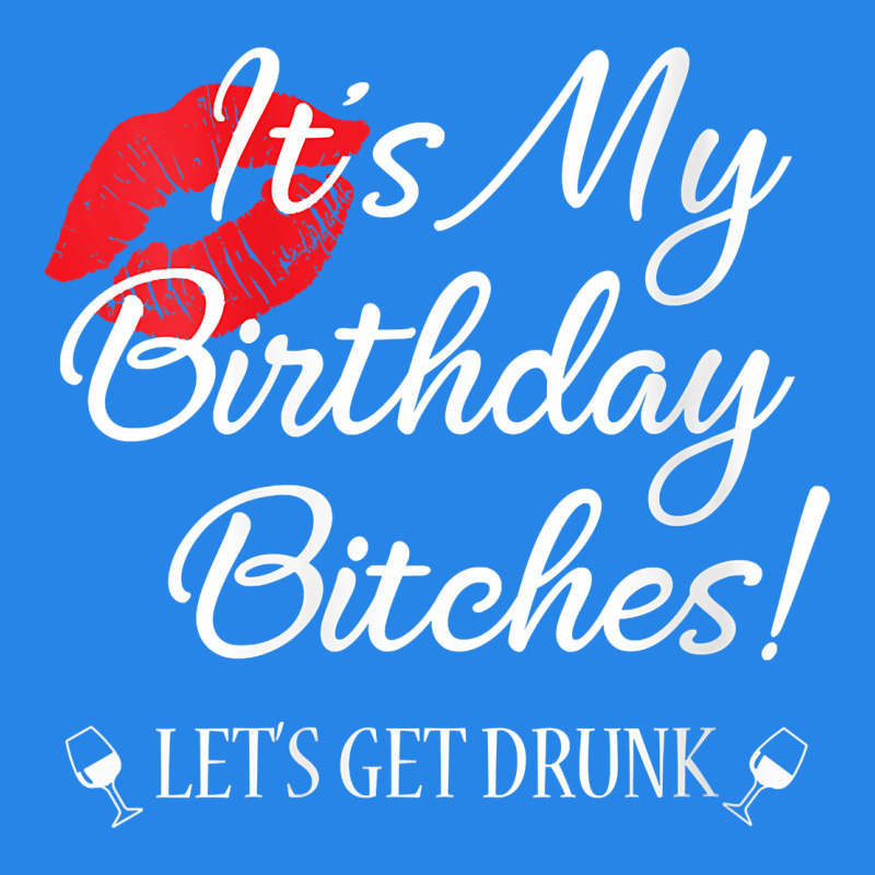 Womens It's My Birthday Bitches! Funny Drunk Party Birthday Girls V Ne Premium Hoodie by linhVisuals | Teevron