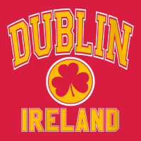 Womens Dublin Ireland Varsity Style Shamrock Green With Amber Print V Premium Hoodie | Teevron