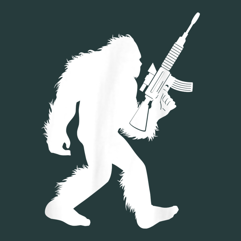 Bigfoot With Rifle Sasquatch 2nd Amendment Gun T Shirt Premium Hoodie by linhVisuals | Teevron