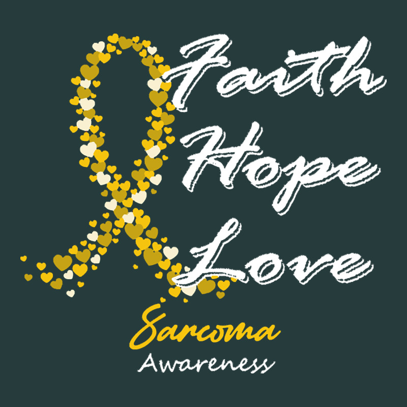 Sarcoma Awareness T  Shirt Sarcoma Awareness Faith Hope Love   In This Premium Hoodie by linhVisuals | Teevron