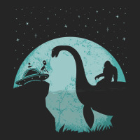 Bigfoot Riding Loch Ness Monster Sasquatch Ufo Abduction Pullover Hood Premium Hoodie | Teevron