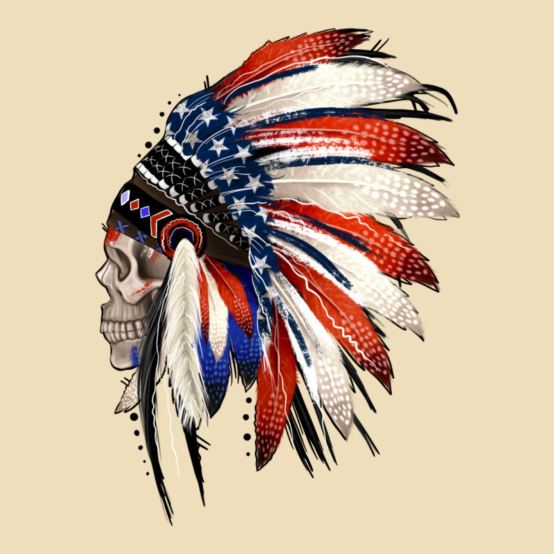 4th Of July Indian Headdress Gypsy Spirit Skull Premium Hoodie by Jasminsmagicworld | Teevron