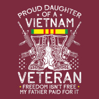 Womens Proud Daughter Of A Vietnam Veteran Freedom Isn't Free V Neck T Premium Hoodie | Teevron
