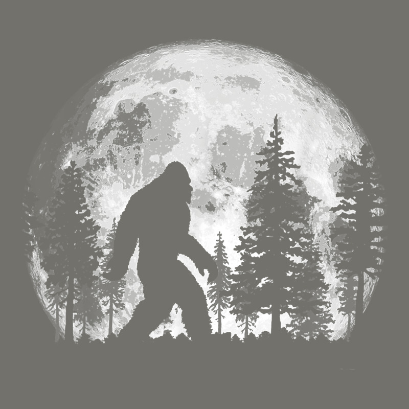 Bigfoot In The Forest Hiding At Night Full Moon Trees Nature T Shirt Premium Hoodie by linhVisuals | Teevron
