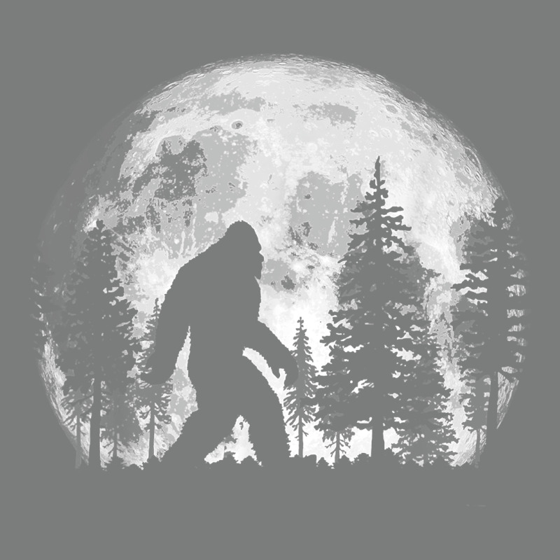 Bigfoot In The Forest Hiding At Night Full Moon Trees Nature T Shirt Premium Hoodie by linhVisuals | Teevron