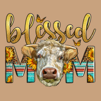 Western Blessed Mom Charolais Bull Mother's Day Vintage Tee | Teevron