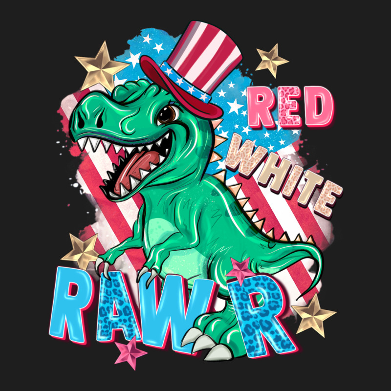 Red White Rawr Classic Tee by FaDigitalArtStudio | Teevron