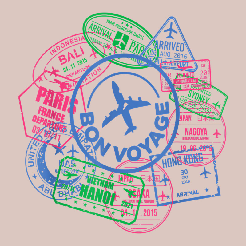 Bon Voyage Travel Stamp T Shirt Premium Hoodie by linhVisuals | Teevron
