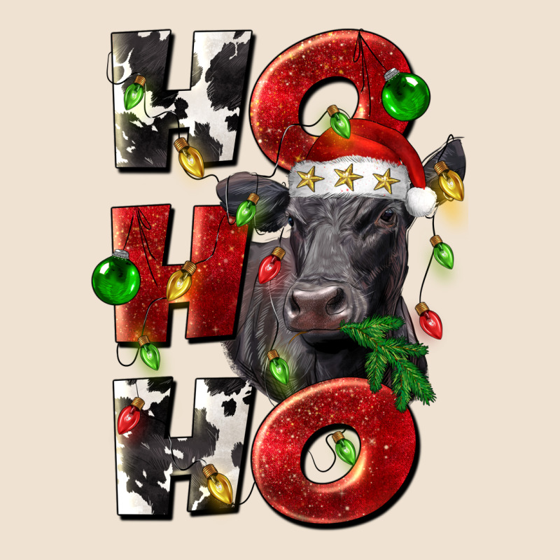 Christmas Ho Ho Ho Black Angus Urban Heavy Tee by LillyAllenDesigns | Teevron
