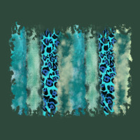 Turquoise Leopard Watercolor Brushstroke Background Zipper Hoodie | Teevron