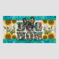 Dog Mom French  Bulldog License Plate Template Premium Hoodie | Teevron