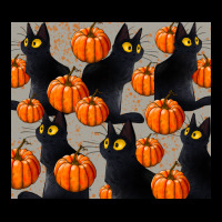 Black Cat With Pumpkins Tumbler Ladies Tee | Teevron