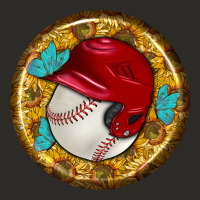 Baseball With Sunflower Round Earrings Heavy Core Tee | Teevron