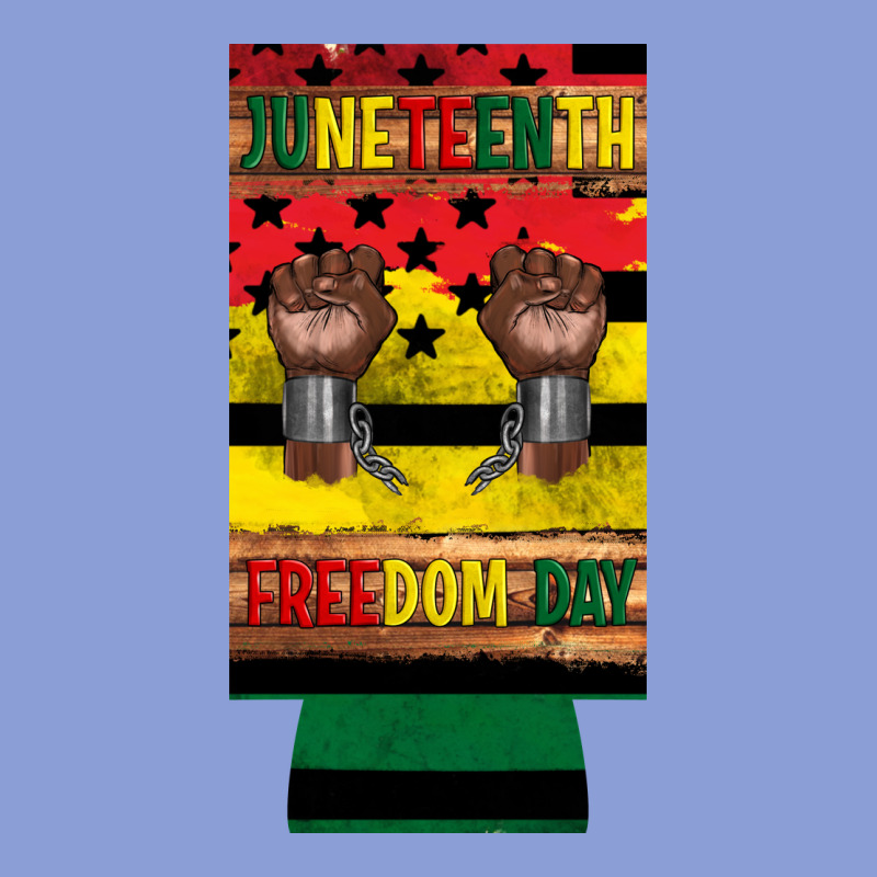 Juneteenth Freedom Day 12 Oz Can Cooler (slim) 2 Long Sleeve Tee by Artiststas | Teevron