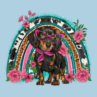 Dachshund Dog Pink  Floral Rainbow Premium Hoodie | Teevron