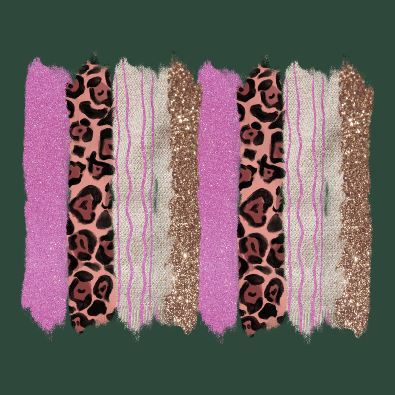 Pink Glitter Leopard Brushstroke Background Zipper Hoodie by RanaPortraitStore | Teevron