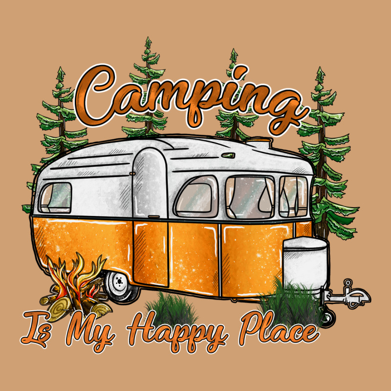Camping Is My Happy Place Vintage Tee by SublimationCraftShop | Teevron