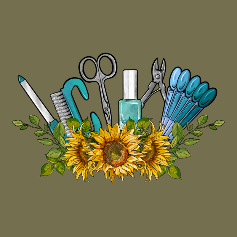 Nail Tools With Sunflower Vintage Hoodie by BarkalooDesign | Teevron