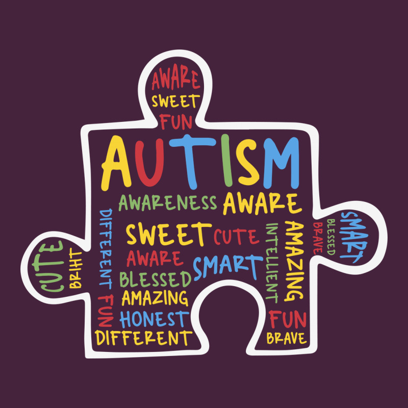 Autism Puzzle Piece Words Autistic Premium Tee by CowhideDigitalArt | Teevron