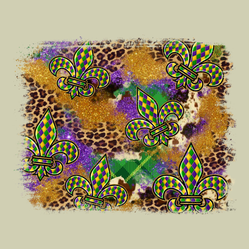 Mardi Gras Plaid Purple Glitter Cowhide  Leopard Heavy Core Tee by FaDigitalArtStudio | Teevron