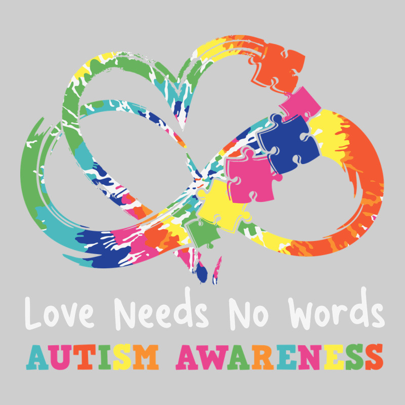 Love Needs No Words Heart Puzzle Autism Premium Tee by CowhideDigitalArt | Teevron