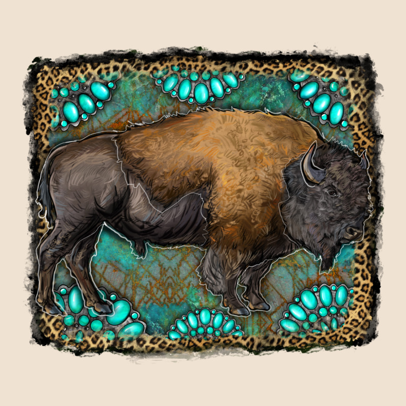 Bison With Gemstone Background Urban Heavy Tee by RanaPortraitStore | Teevron