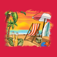 Sunset Beach Background Premium Hoodie | Teevron
