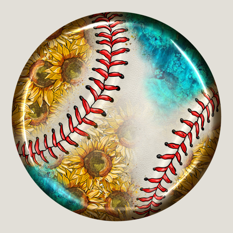 Baseball With Sunflower Round Earrings Heavy Core Tee by BundleAndBundleShop | Teevron