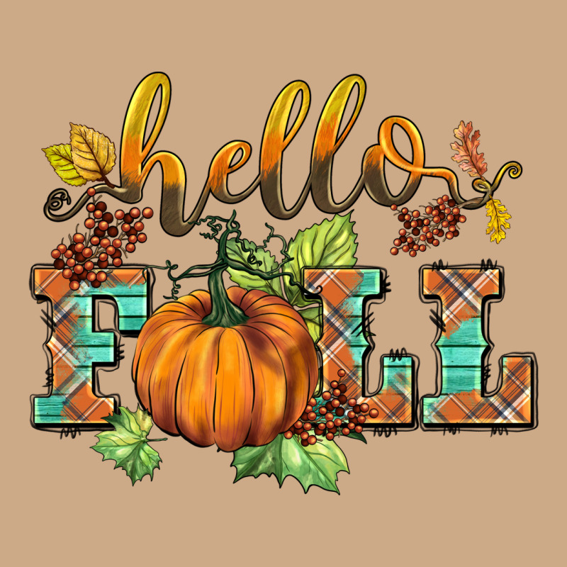 Hello Fall Pumpkin Vintage Hoodie by BarkalooDesign | Teevron
