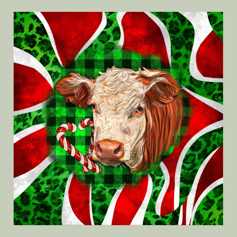 Christmas Hereford Cow Face Ladies Tee by LillyAllenDesigns | Teevron