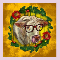 Christmas Charolais Cow Face Ladies Tee | Teevron