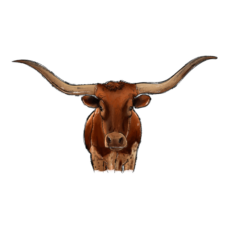Texas Longhorn Illustration Premium Tee by CowhideDigitalArt | Teevron