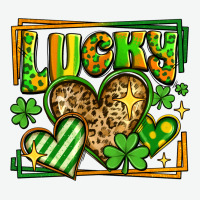 Lucky St Patricks Day Hearts Urban Heavy Tee | Teevron