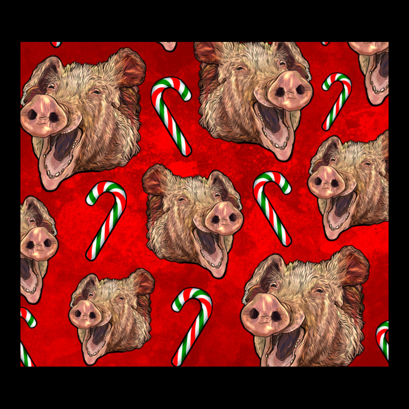 Yorkshire Pig And Candy Cane Ladies Tee by LillyAllenDesigns | Teevron