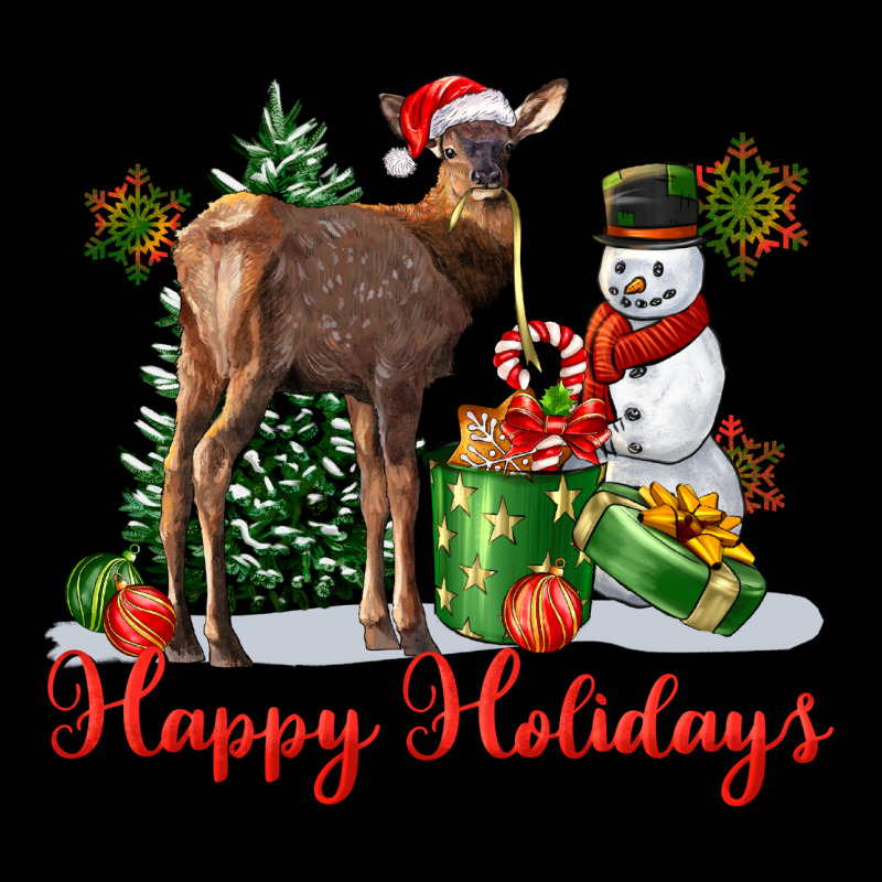 Happy Holidays Baby Deer Ladies Tee by LillyAllenDesigns | Teevron