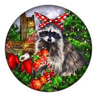 Christmas Raccoon Ladies Tee | Teevron
