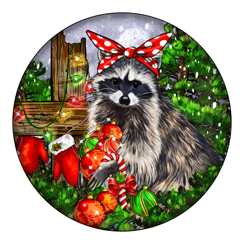 Christmas Raccoon Ladies Tee by LillyAllenDesigns | Teevron