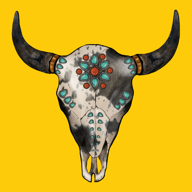 Cowhide Bull Skull Premium Hoodie by Jasminsmagicworld | Teevron
