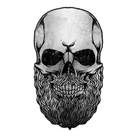 creepy bald and bearded skull for halloween & skeletons fans t shirt | Teevron