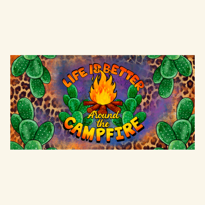 Life Is Better Around The Campfire License Plate Premium Hoodie by BarkalooDesign | Teevron