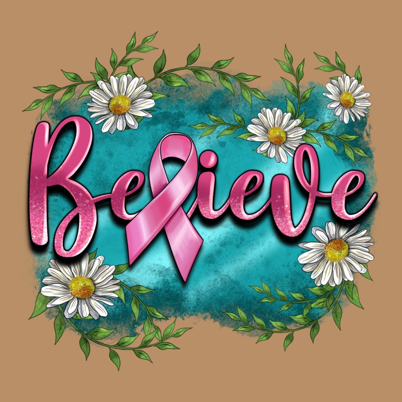 Breast Cancer Believe Vintage Hoodie by BarkalooDesign | Teevron