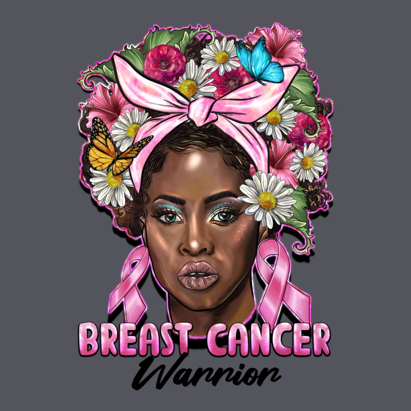 Breast Cancer Warrior Black Woman Vintage Hoodie by BarkalooDesign | Teevron
