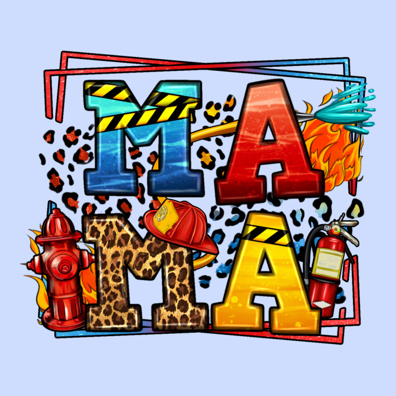 Leopard Frame Firefighter Mama Mother's Day Urban Heavy Tee by LillyAllenDesigns | Teevron