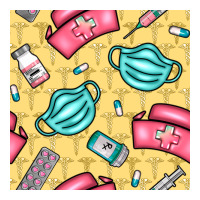 nurse medicine seamless pattern | Teevron