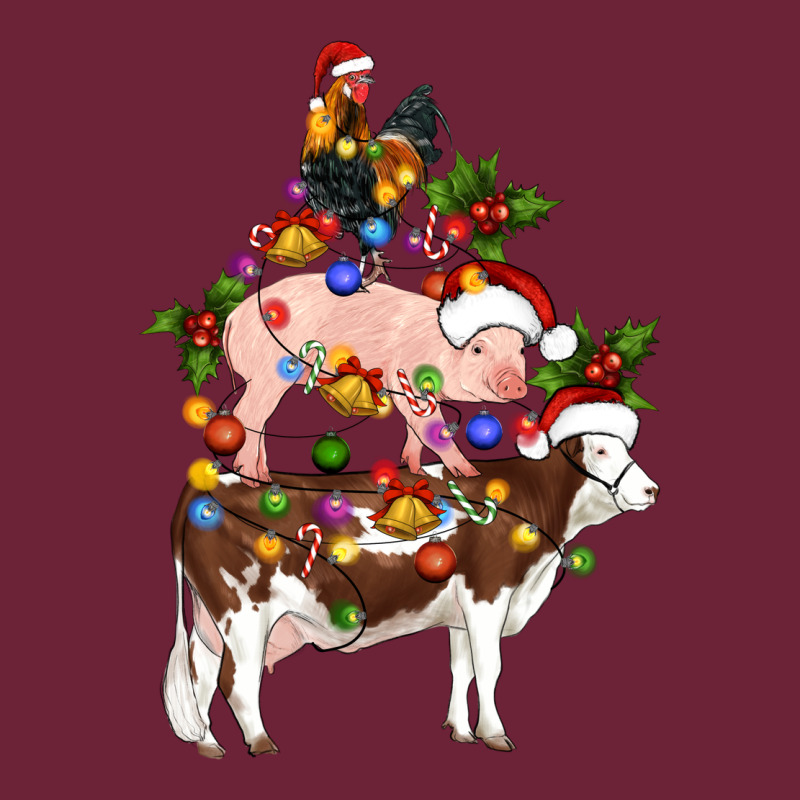 Stacked Christmas Farm Animals Long Sleeve Tee by Artiststas | Teevron