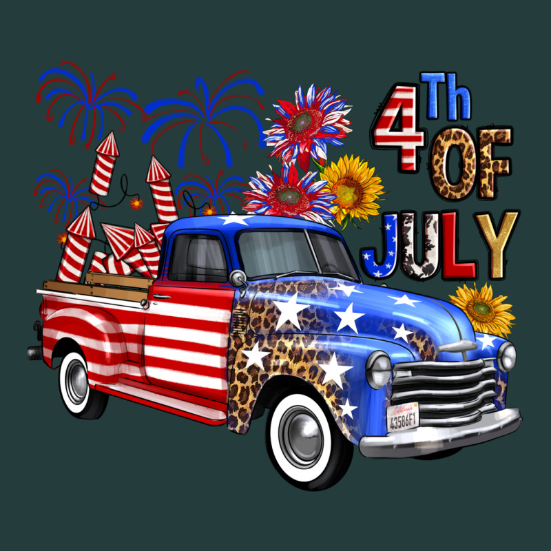Western Truck Fourth Of July America Classic Tee by FaDigitalArtStudio | Teevron